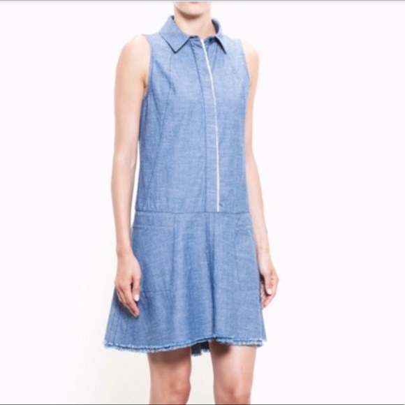 Proenza Schouler Dresses & Skirts - NEW PROENZA SCHOULER Denim Drop Waist Dress (2)